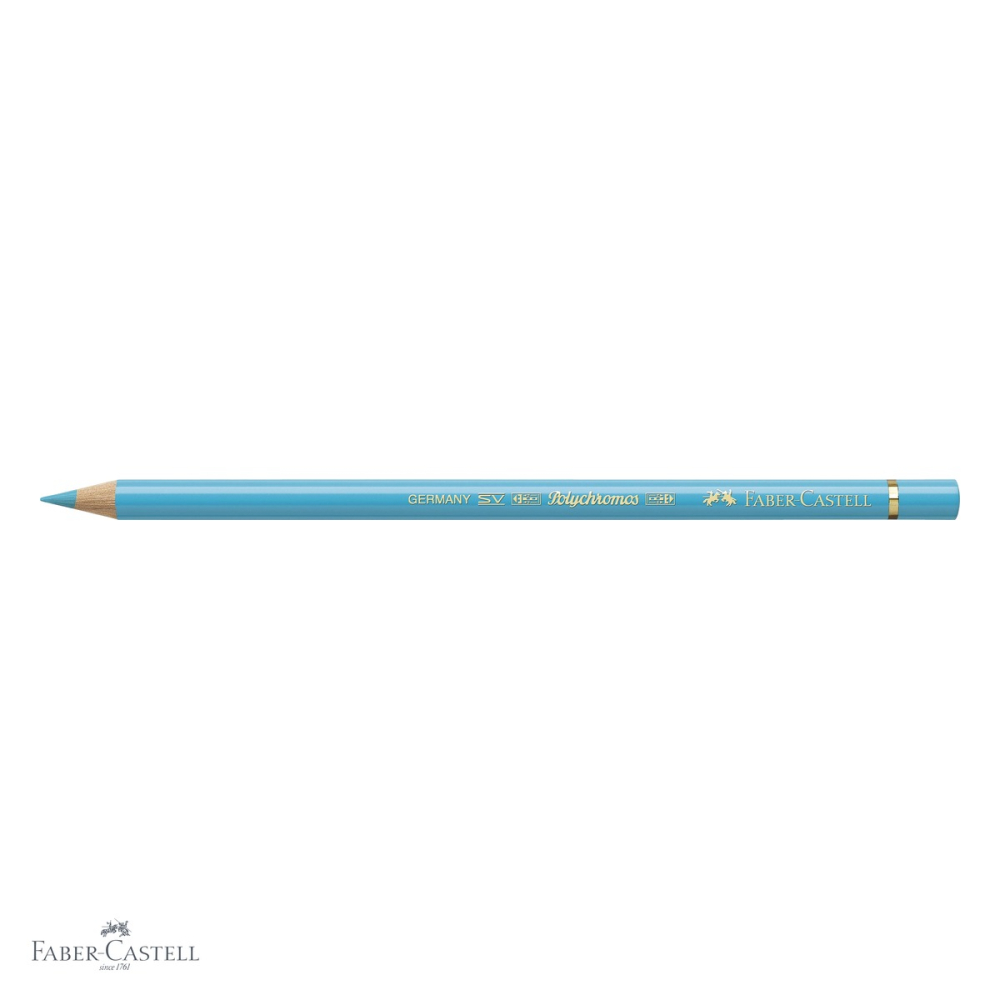 Creion colorat Faber-Castell Polychromos turcoaz cobalt deschis, mina moale pe baza de ceara, pentru artisti [4]