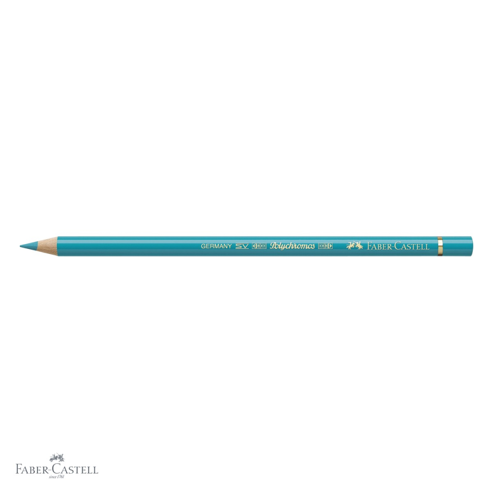 Creion colorat Faber-Castell Polychromos Verde Cobalt, mina 3.8 mm, rezistent la apa, pentru artisti [4]