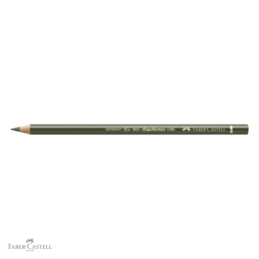 Creion colorat Faber-Castell Polychromos Verde Crom Opac, mina 3.8 mm, rezistent la apa, pentru arta si grafica [4]