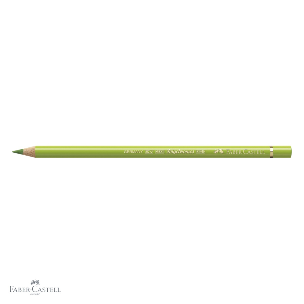 Creion colorat Faber-Castell Polychromos verde crud, mina 3.8 mm, rezistent la apa, pentru artisti [4]