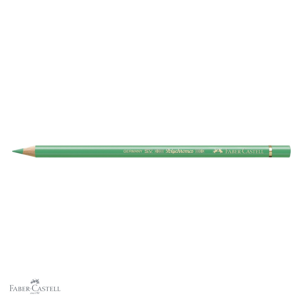 Creion colorat Faber-Castell Polychromos verde deschis, mina moale pe baza de ceara, pentru desen si ilustratie [4]