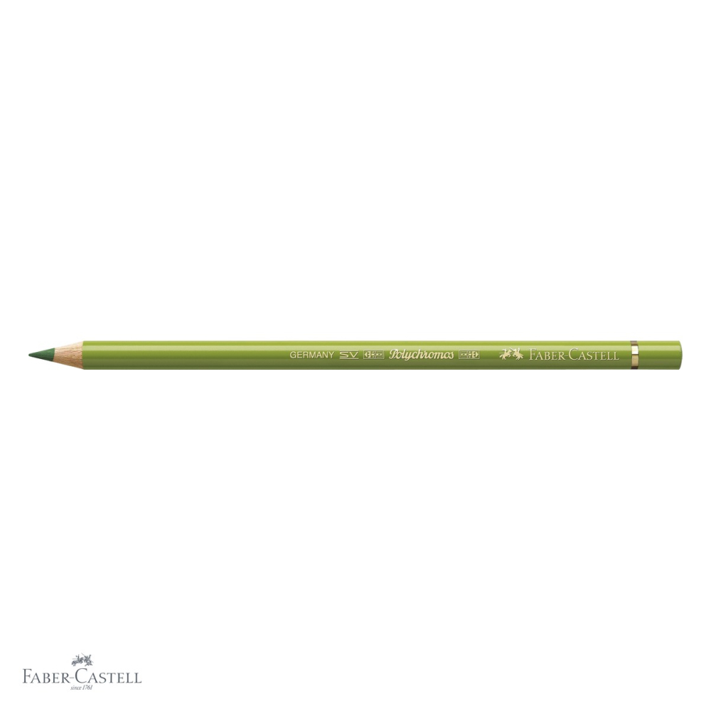 Creion colorat Faber-Castell Polychromos verde galbui-pamant, mina moale pe baza de ceara, pentru arta si grafica [4]
