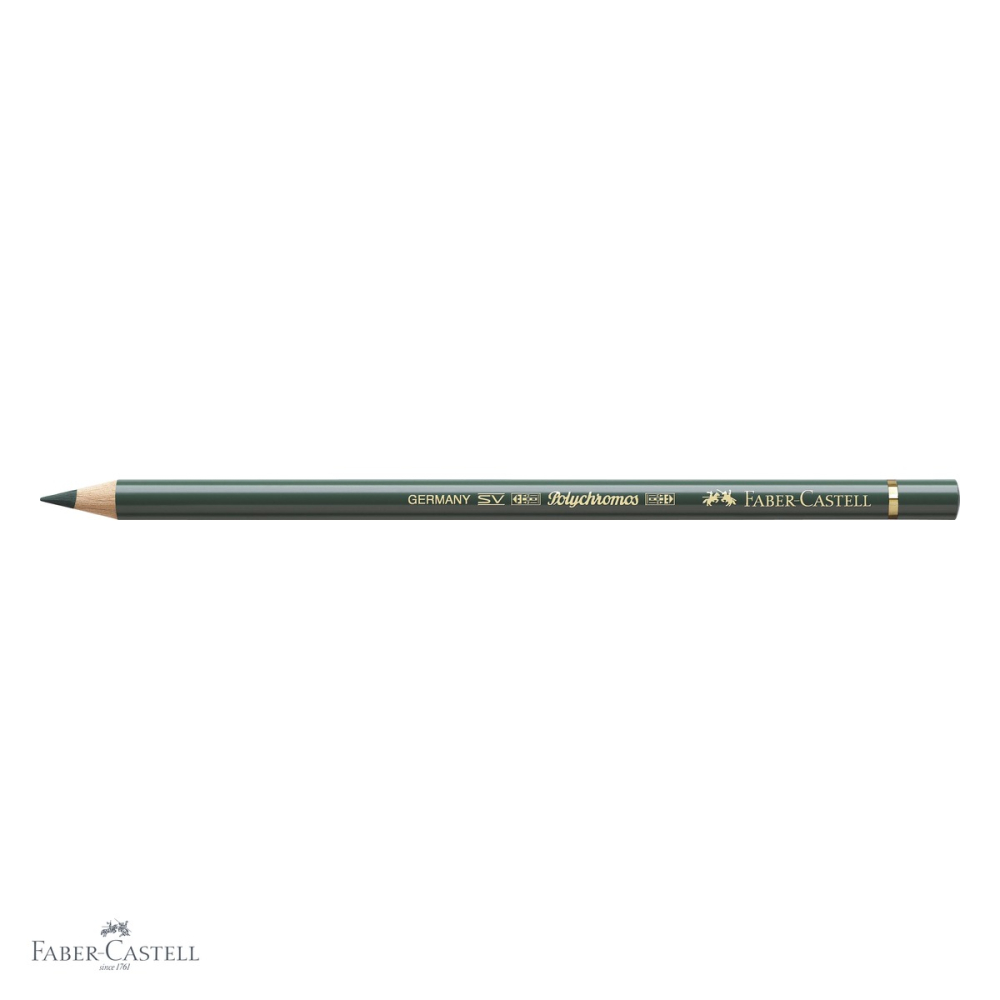 Creion colorat Faber-Castell Polychromos, verde ienupar, mina moale pe baza de ceara, pentru desen artistic [4]