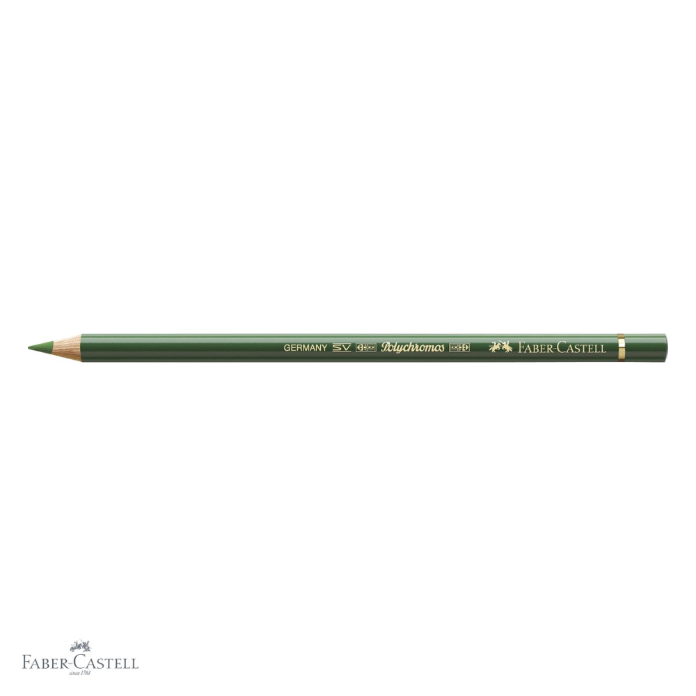 Creion colorat Faber-Castell Polychromos verde oliv, mina moale pe baza de ceara, pentru desen si ilustratie artistica [4]
