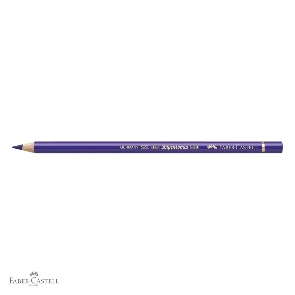 Creion colorat Faber-Castell Polychromos violet-albastru, mina moale pe baza de ceara, rezistent la apa, pentru desen artistic [4]