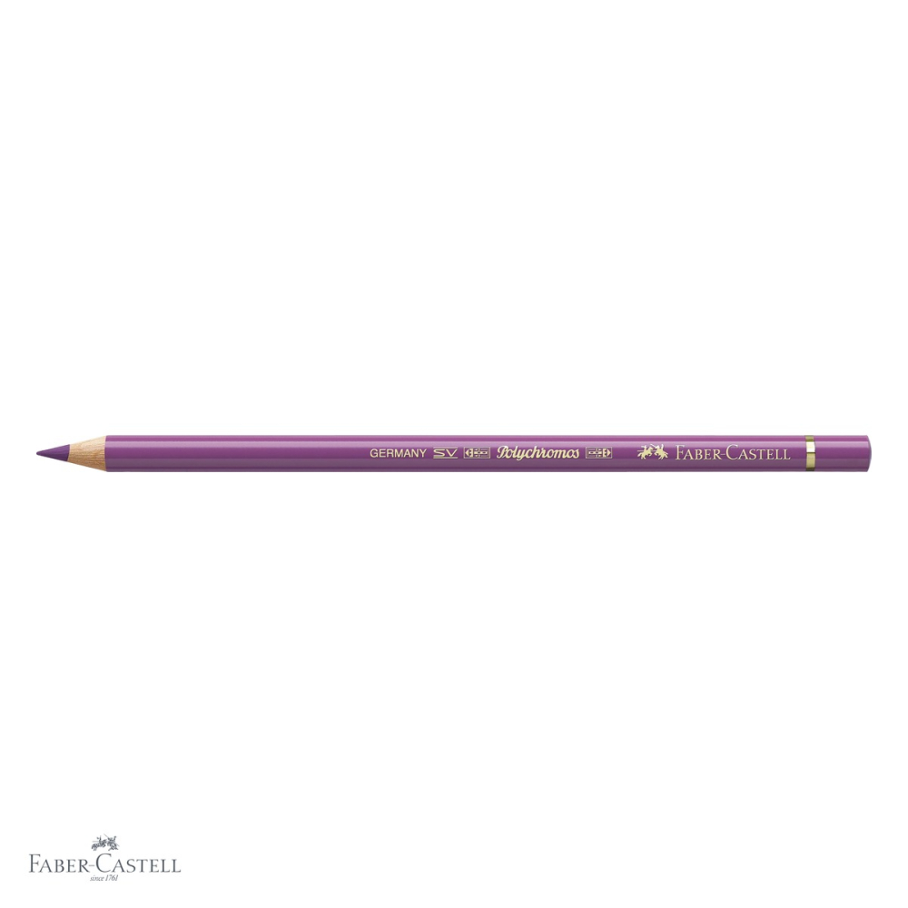 Creion colorat Faber-Castell Polychromos violet roscat, mina moale pe baza de ceara, pentru desen si ilustratie artistica [4]