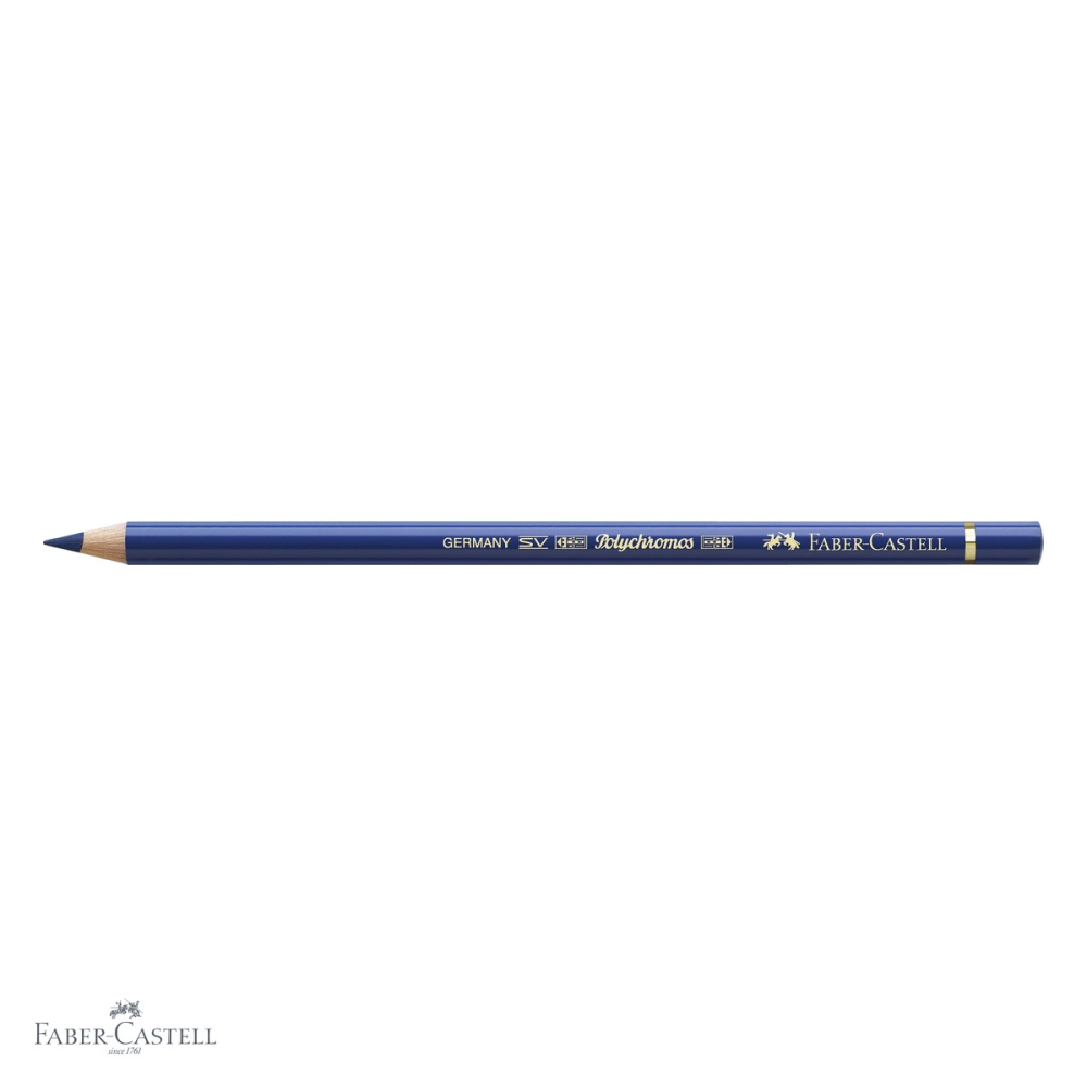 Creion colorat Polychromos Faber-Castell, albastru roscat, mina moale pe baza de ceara, pentru artisti [4]
