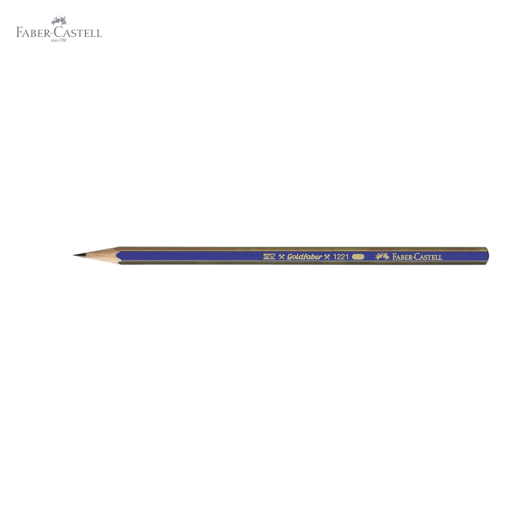 Creion grafit 2B fara guma Faber-Castell Goldfaber 1221, forma hexagonala, mina rezistenta la rupere [5]