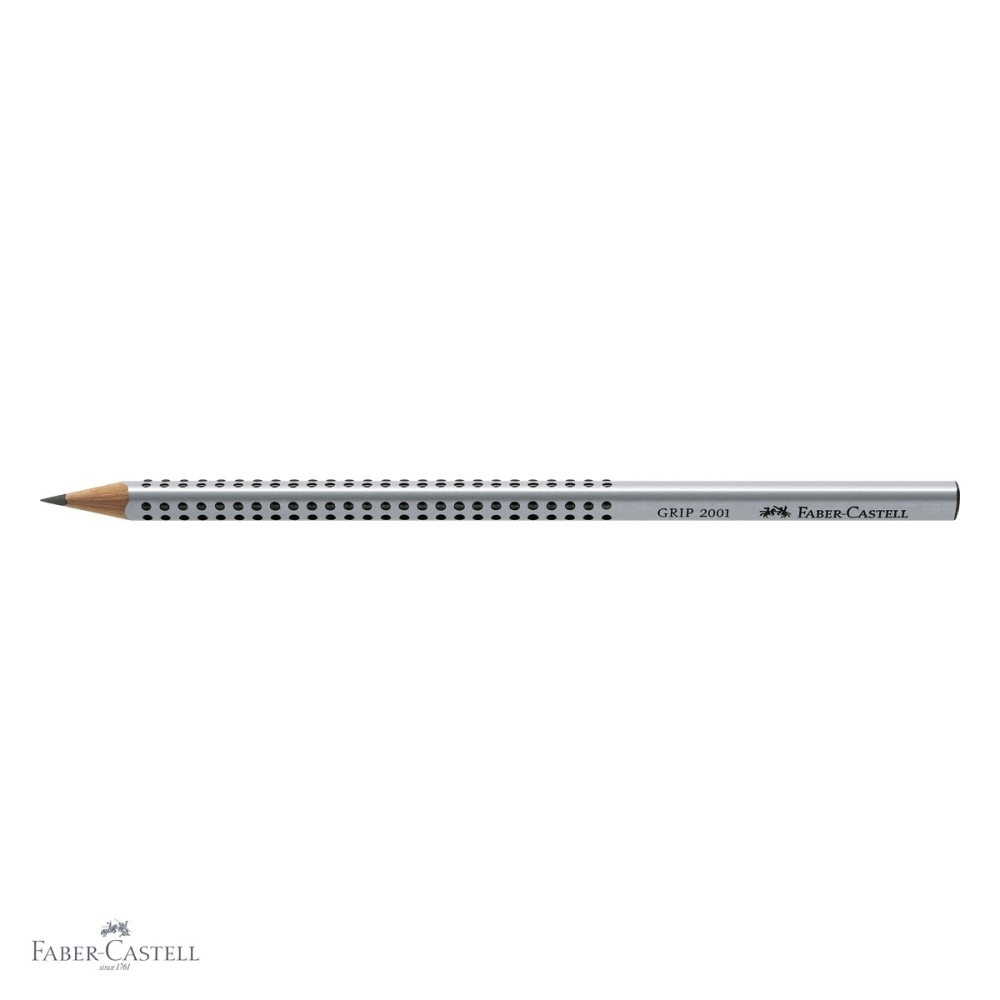 Creion grafit 2H Faber-Castell Grip 2001, forma ergonomica triunghiulara, fara guma, pentru desen tehnic si scriere de precizie [4]
