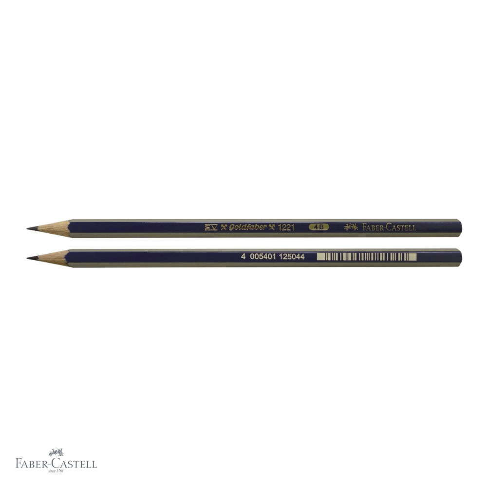 Creion grafit 4B fara guma Faber-Castell Goldfaber 1221, forma hexagonala, pentru desen artistic [4]