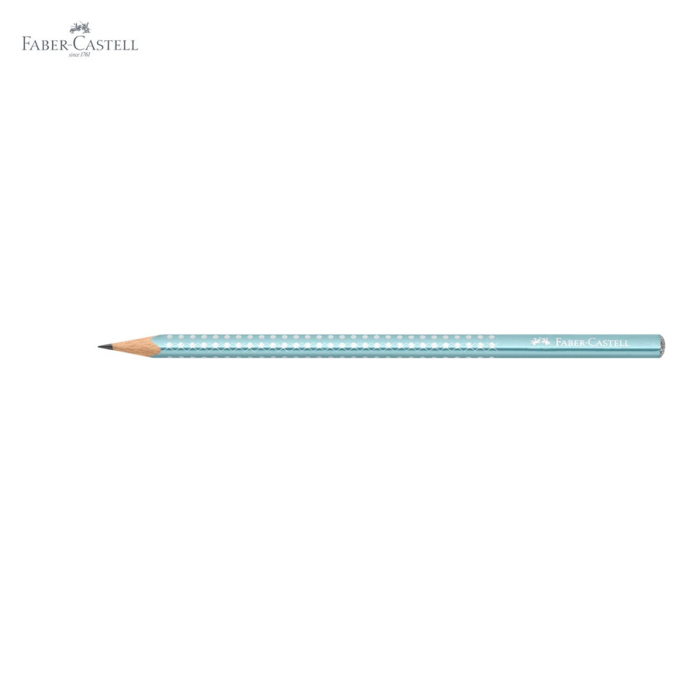 Creion grafit B Faber-Castell Sparkle Bleu Ocean, finisaj metalizat perlat, pentru scriere si desen [5]