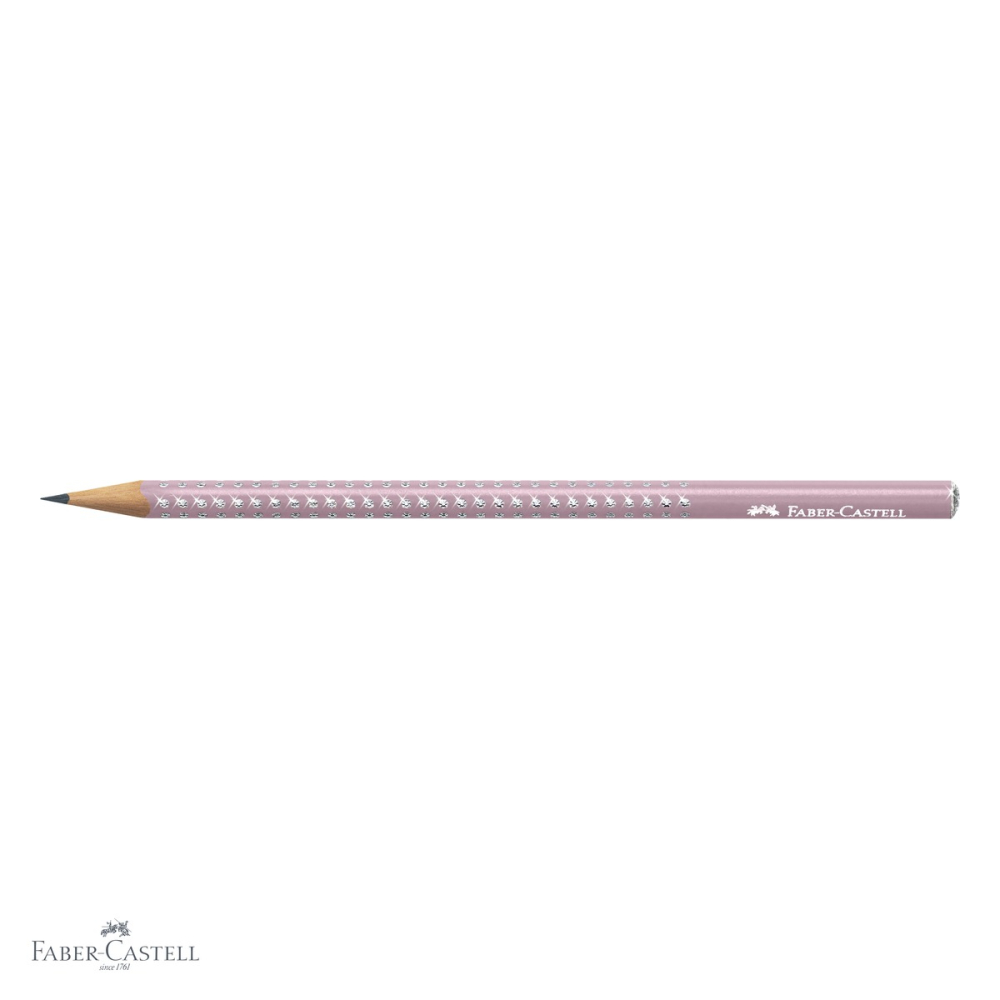 Creion grafit B Faber-Castell Sparkle Rose 2021, vopsea perlata cu puncte stralucitoare, pentru scris si desen [4]