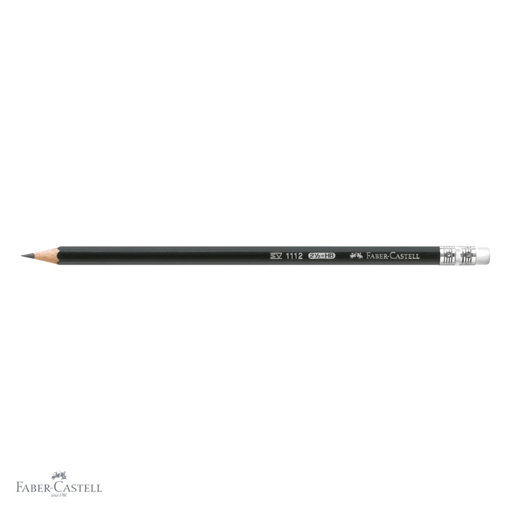 Creion grafit Faber-Castell 1112, mina HB cu guma, forma hexagonala, pentru scris si desen [4]