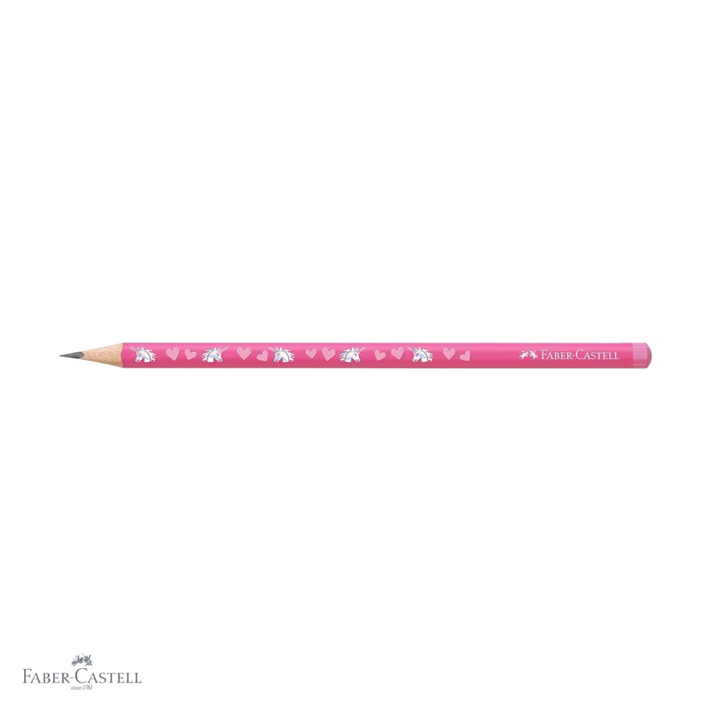 Creion grafit Faber-Castell Unicorni, mina HB, forma triunghiulara ergonomica, pentru copii [4]
