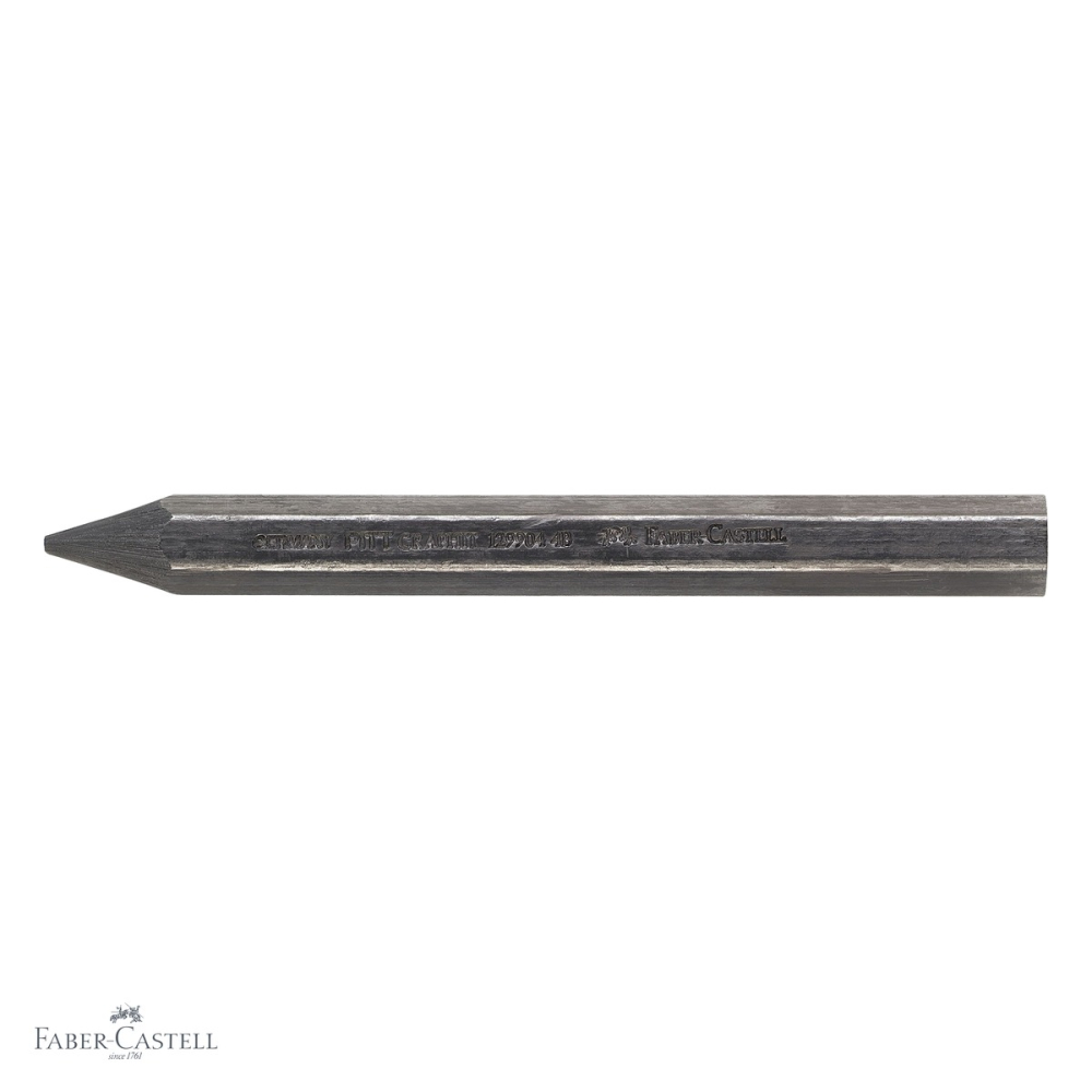 Creion grafit fara lemn gros 4B Faber-Castell Pitt Monochrome, mina 12mm, pentru suprafete mari [4]
