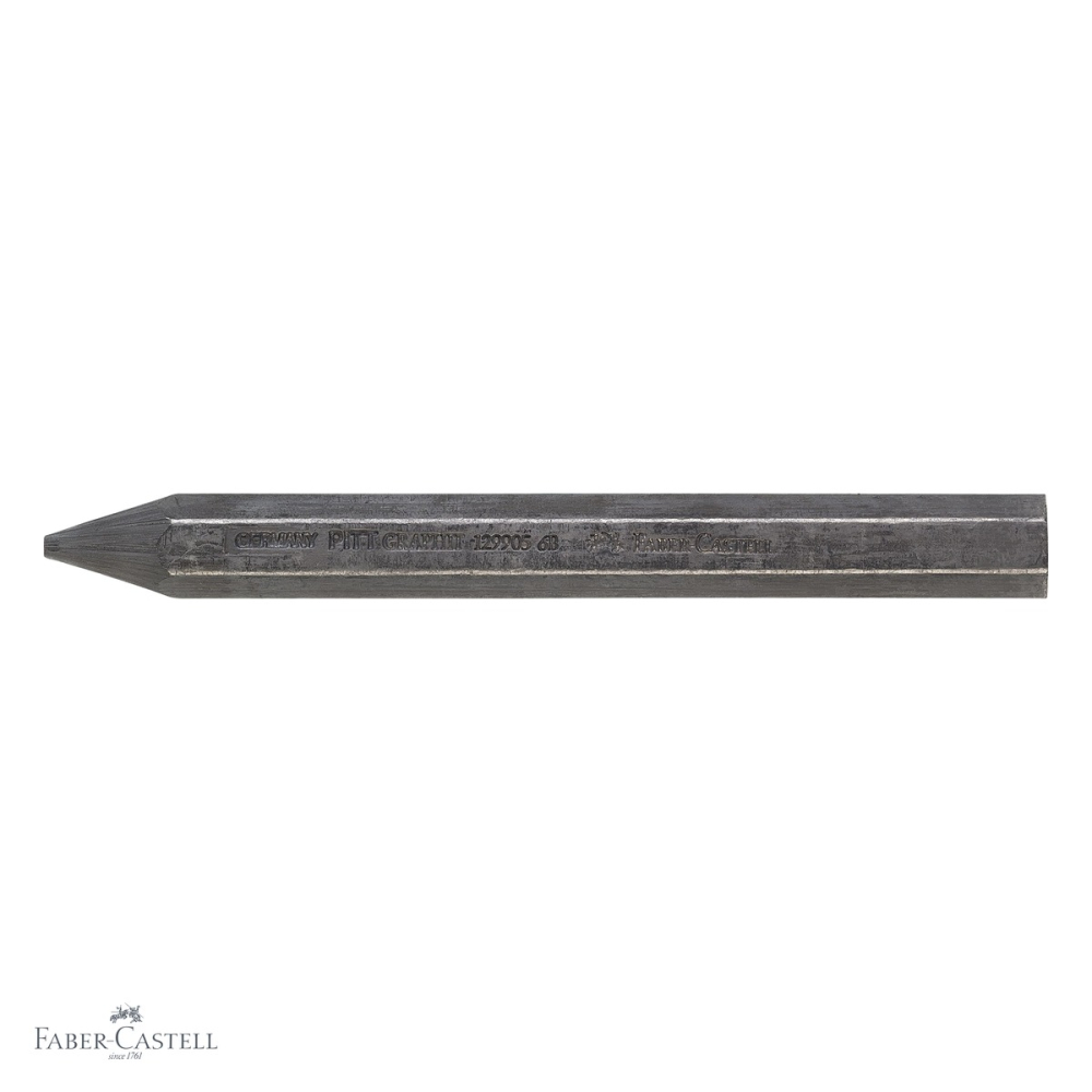 Creion grafit fara lemn gros 6B Faber-Castell Pitt Monochrome, 12mm, pentru suprafete mari [4]