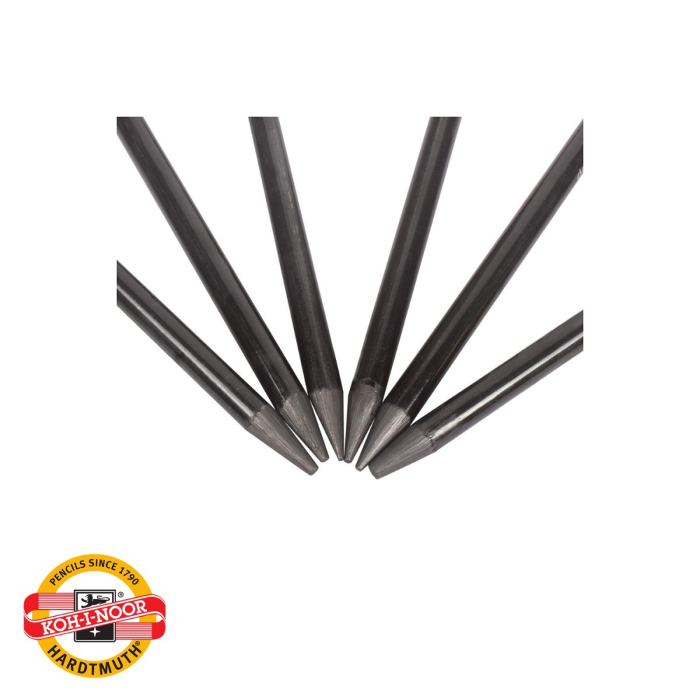 Creion grafit fara lemn Koh-I-Noor Progresso 2B, mina moale, pentru desen artistic pe suprafete mari [4]