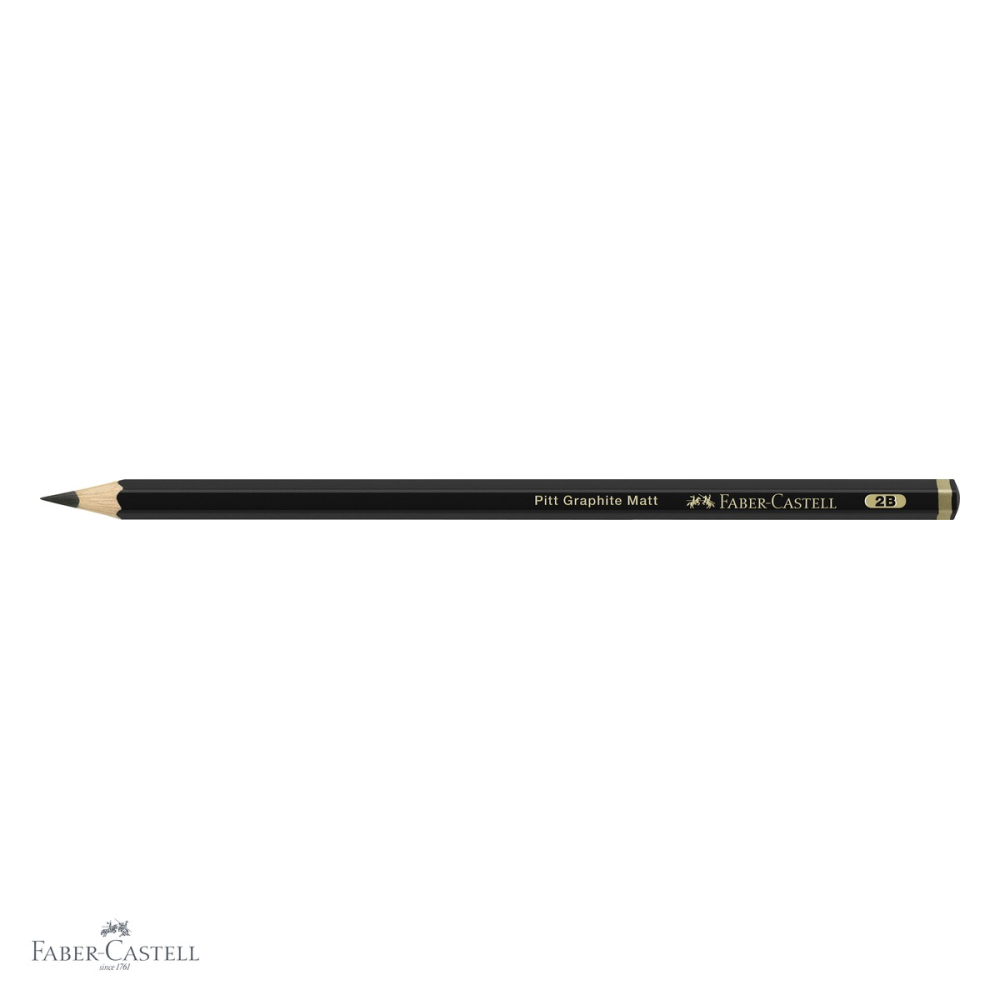 Creion grafit mat 2B Faber-Castell Pitt, ultra-mat cu reflexie redusa, pentru desen si schite [4]