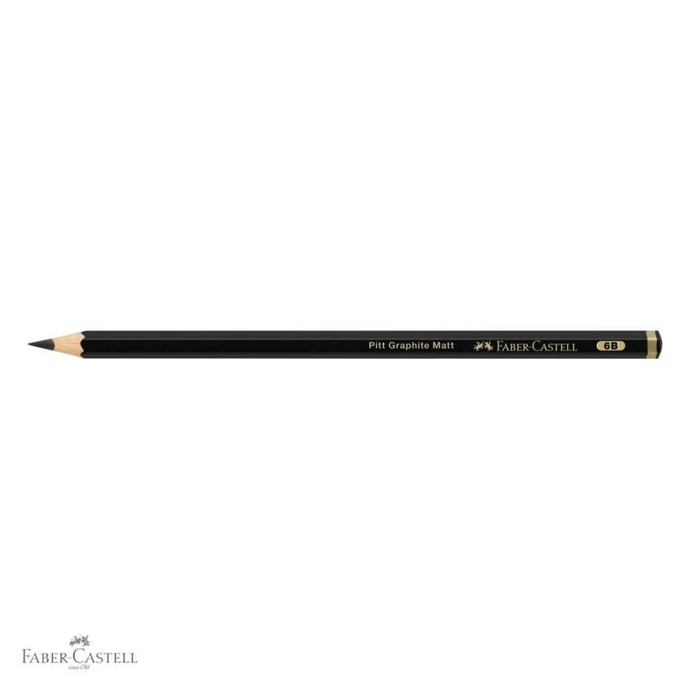 Creion grafit mat 6B Faber-Castell Pitt, ultra-mat fara reflexii, pentru desen si schite artistice [4]