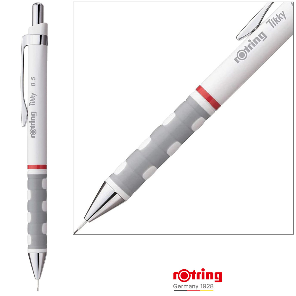 Creion Mecanic 0.5mm cu Design Ergonomic pentru Scris si Desen, cu Finisaj Alb Modern [4]