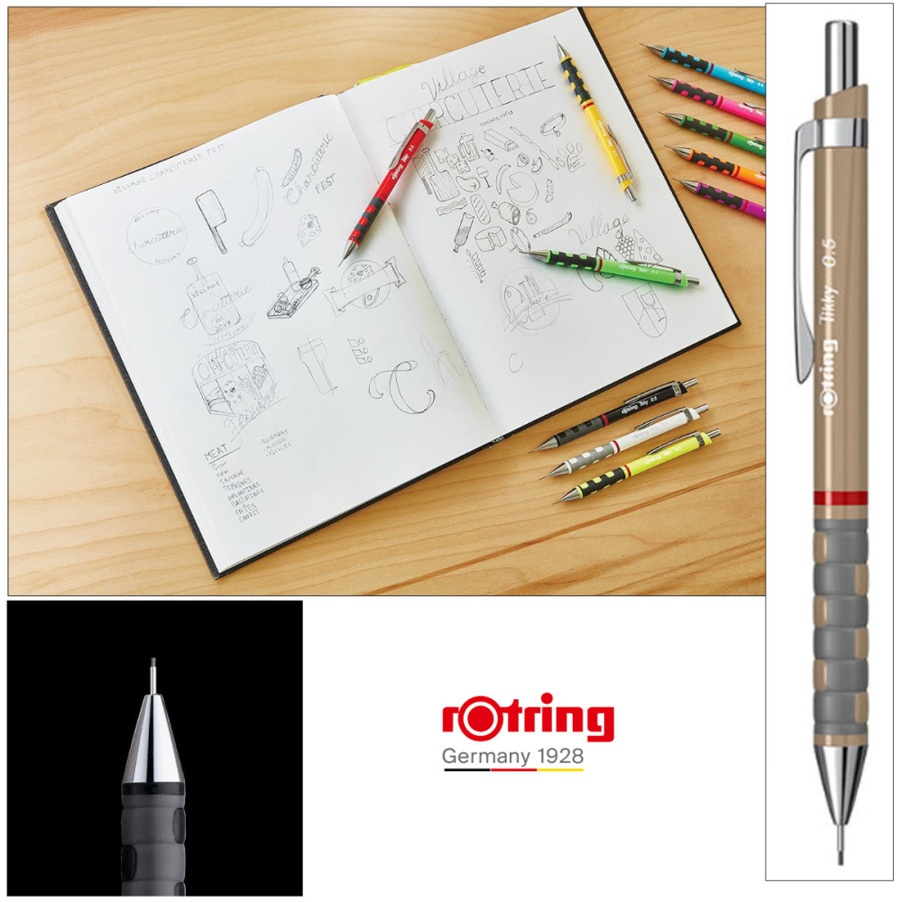 Creion Mecanic 0.5mm cu Design Ergonomic pentru Scris si Desen, cu Finisaj Maro Clasic si Elegant [4]