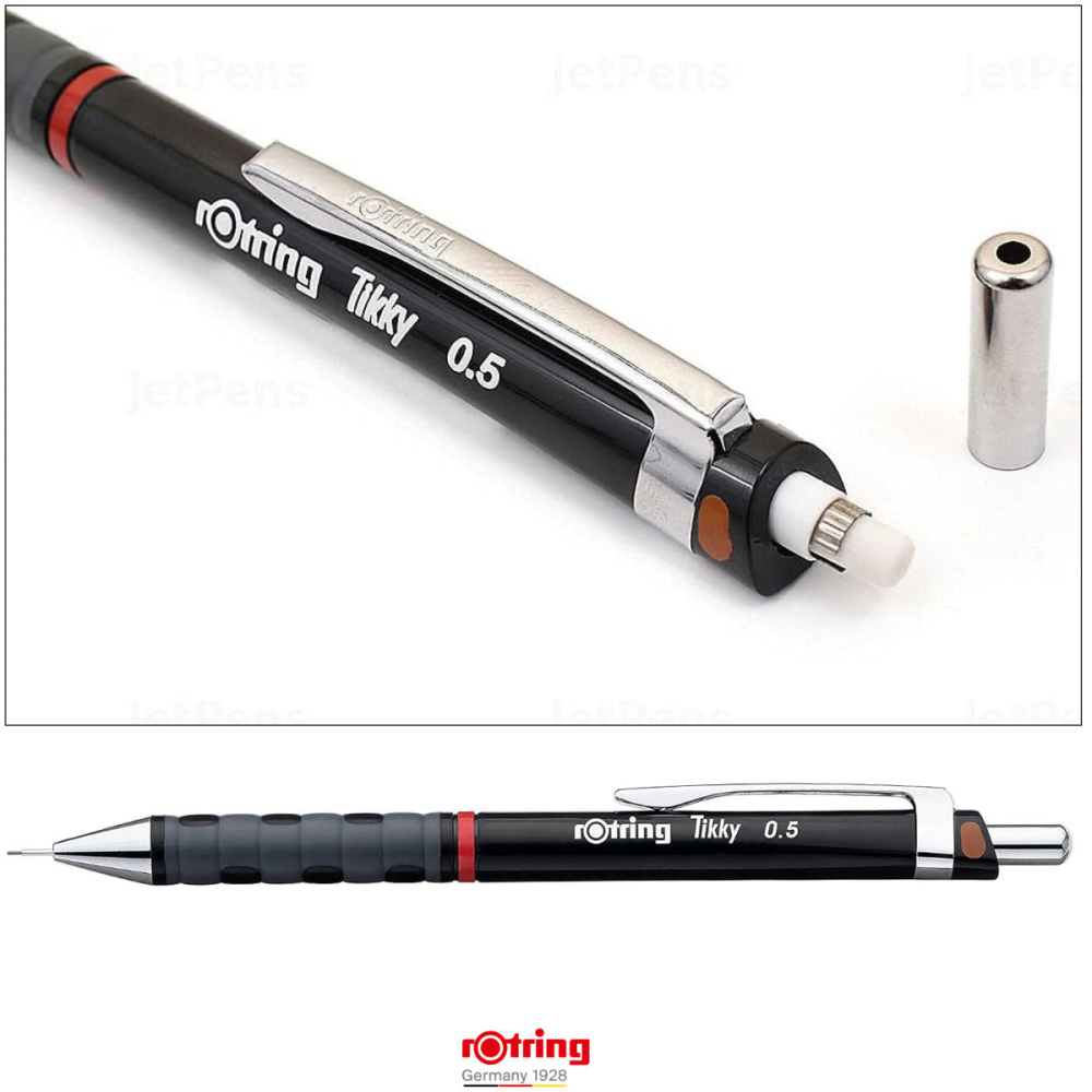 Creion Mecanic 0.5mm cu Design Ergonomic pentru Scris si Desen, cu Finisaj Negru Clasic [4]