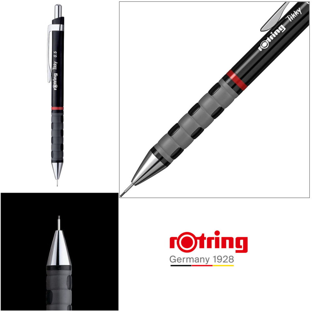 Creion Mecanic 0.5mm cu Design Ergonomic pentru Scris si Desen, cu Finisaj Negru Lucios Premium [4]