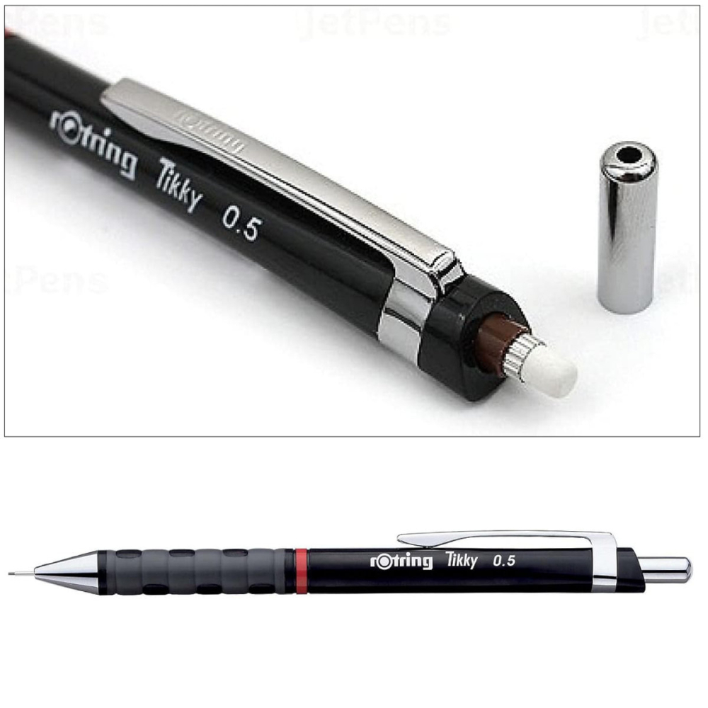 Creion Mecanic 0.5mm cu Design Ergonomic pentru Scris si Desen, cu Finisaj Negru Lucios Premium [3]