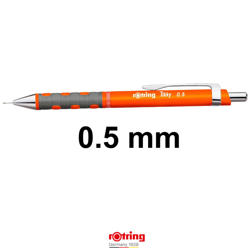 Creion Mecanic 0.5mm cu Design Ergonomic pentru Scris si Desen, cu Finisaj Portocaliu Neon Vibrant si Atentionator [2]