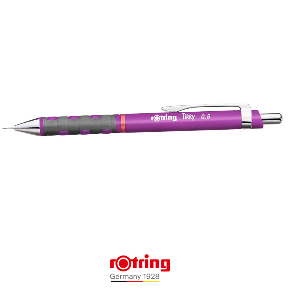 Creion Mecanic 0.5mm cu Mecanism Click si Grip Ergonomic pentru Desen Tehnic si Scris, Mov Rotring [3]