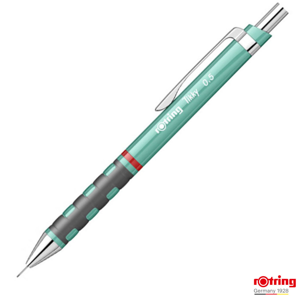 Creion Mecanic 0.5mm cu Prindere Premium pentru Desen Tehnic, Scris si Birou, cu Grip din Cauciuc si Design Albastru Sidefat, Tikky 3, Rotring [1]