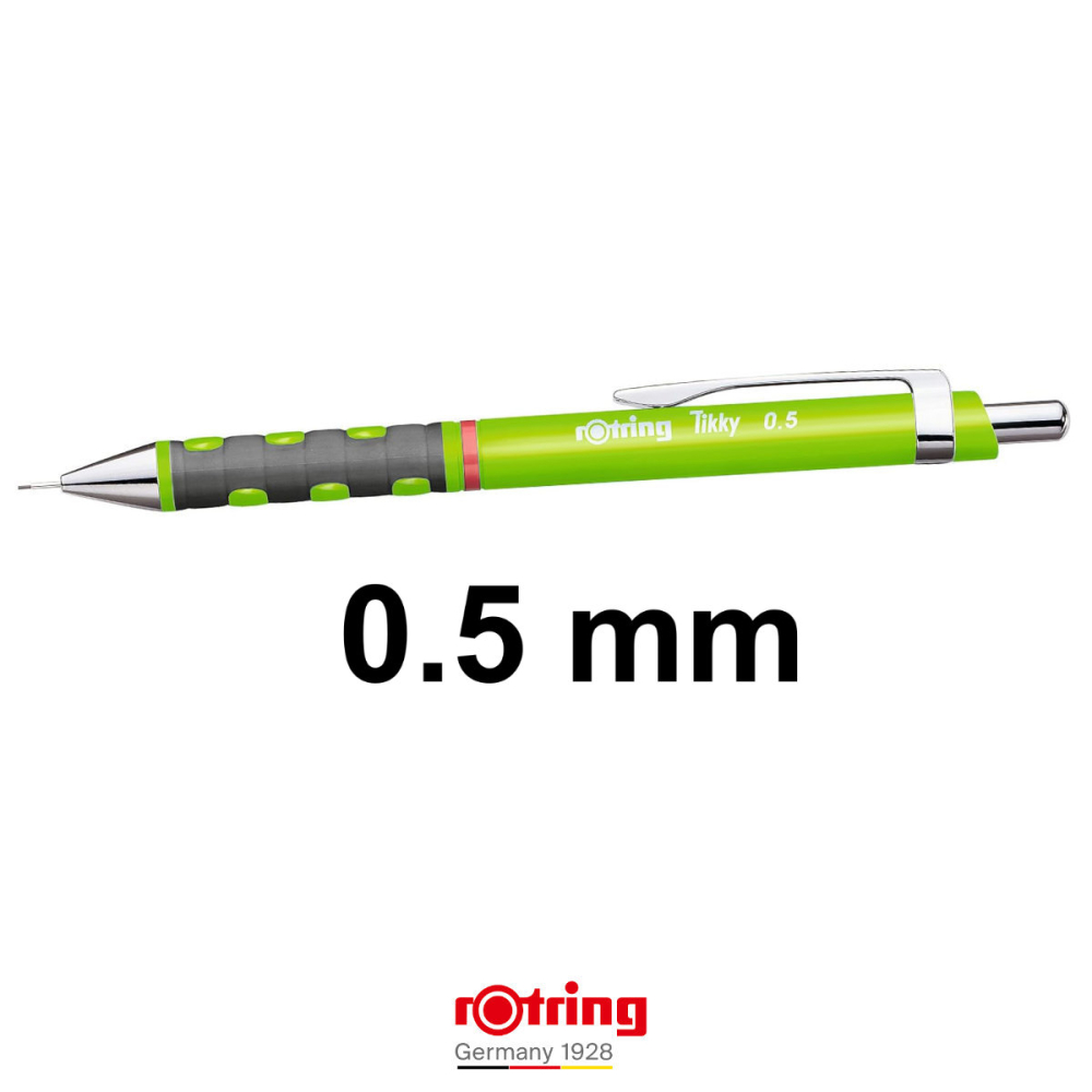 Creion Mecanic 0.5mm pentru Desen Tehnic, Scris si Schite, cu Grip Ergonomic si Corp Rezistent, Tikky 3 Verde Iarba, Rotring [2]