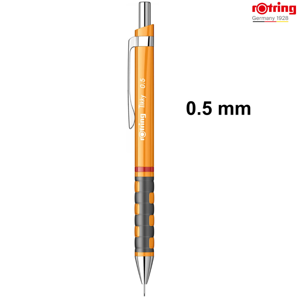 Creion Mecanic 0.5mm pentru Scris, Desen si Birou, cu Design Portocaliu Deschis si Ergonomie Superioara, Tikky 3, Rotring [2]