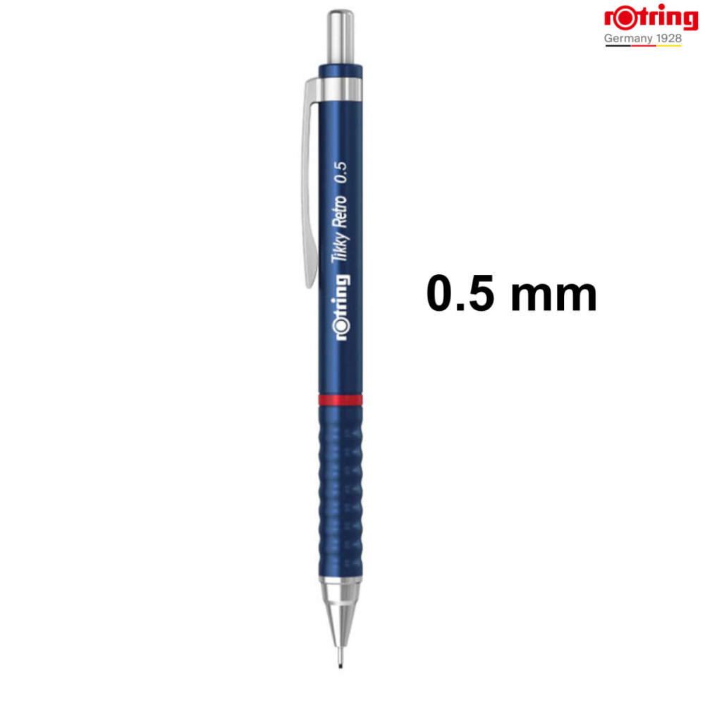 Creion Mecanic 0.5mm pentru Scris, Desen si Notite, cu Design Retro Albastru si Ergonomie Superioara, Tikky 3 Retro, Rotring [2]