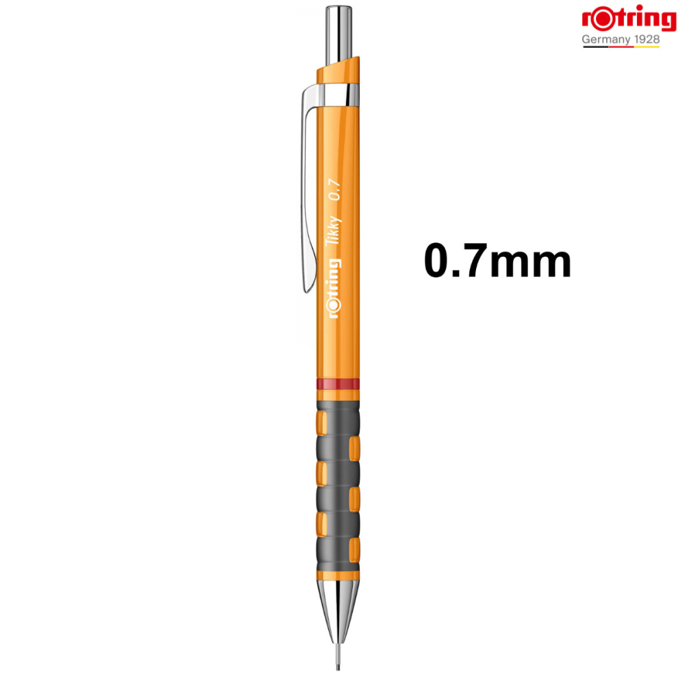 Creion Mecanic 0.7mm cu Design Modern si Grip Ergonomic pentru Scris, Creativitate si Energie Pozitiva, Rotring Tikky 3 Portocaliu Deschis [2]