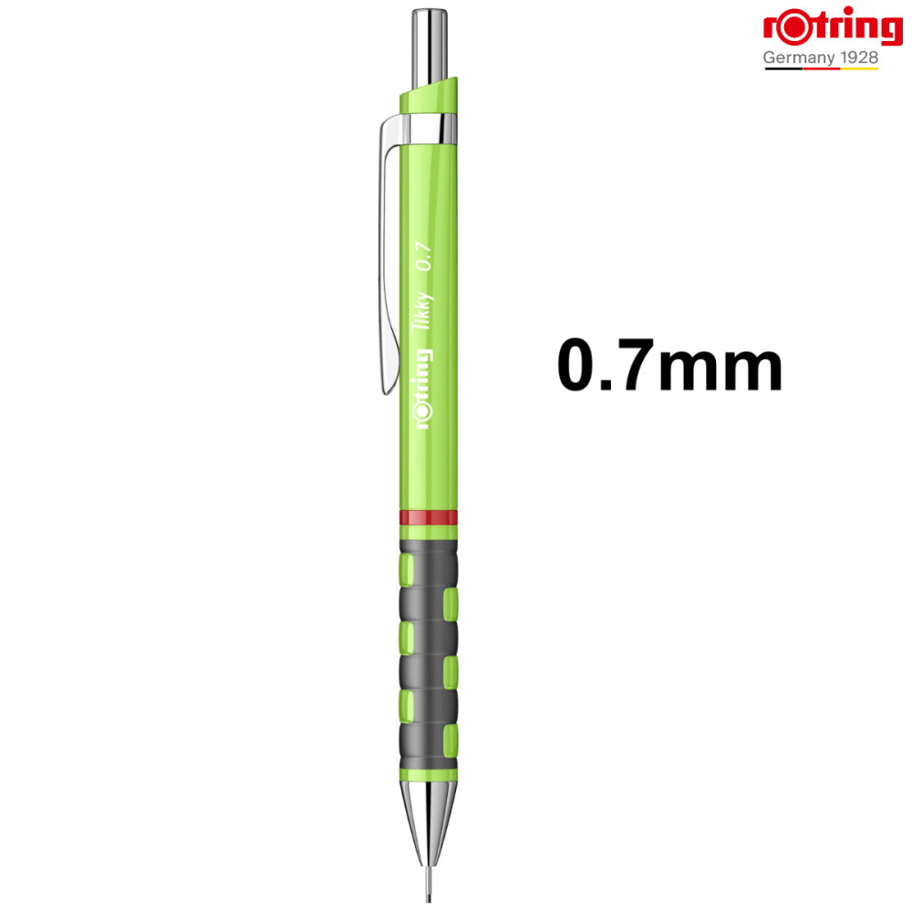 Creion Mecanic 0.7mm cu Design Modern si Grip Ergonomic pentru Scris, Echilibru si Medii Naturale, Rotring Tikky 3 Verde Deschis [2]