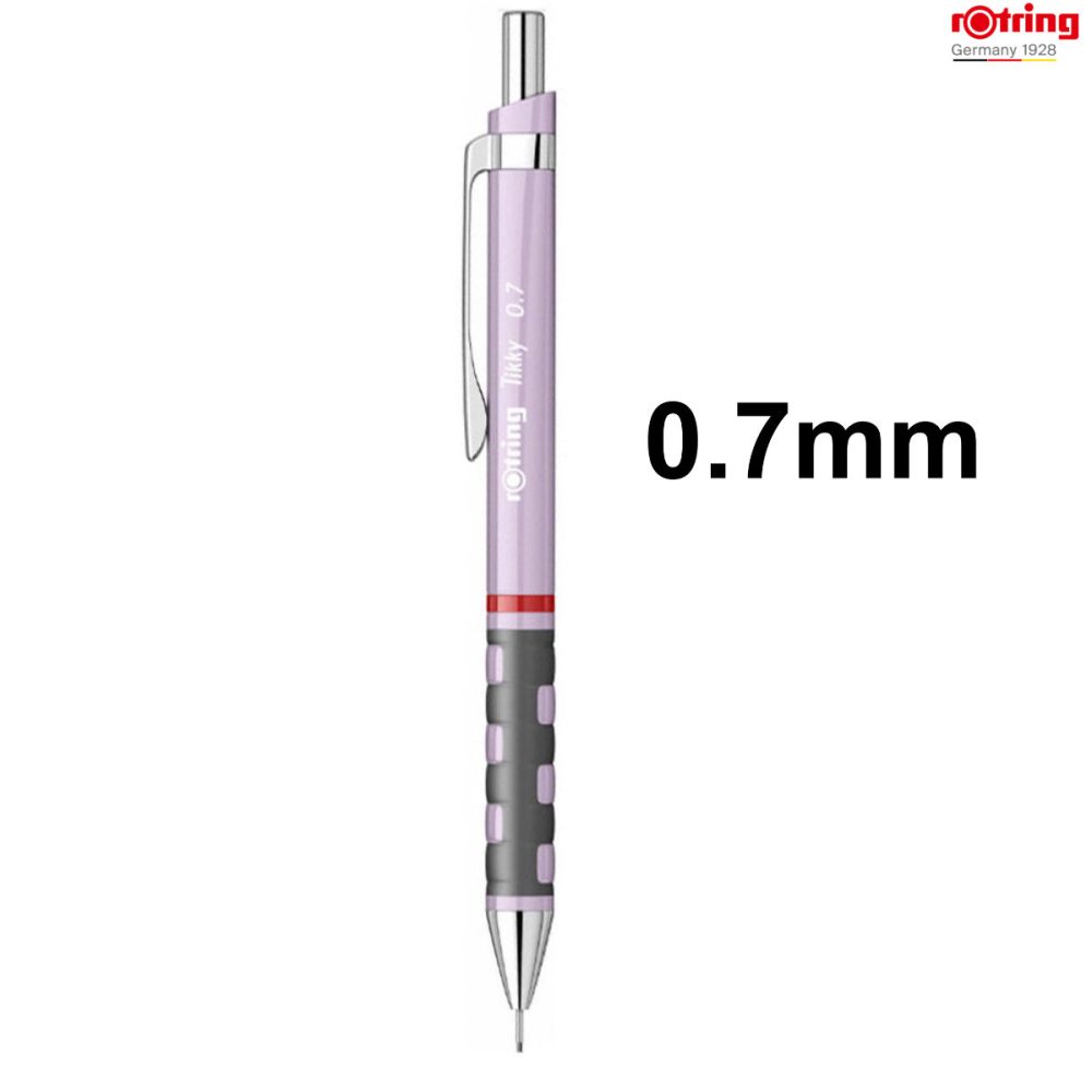 Creion Mecanic 0.7mm cu Mecanism Click, Clip Elastic si Grip Ergonomic pentru Scris, Birou si Stil Personal, Rotring Tikky 3 Sidefat Mov [2]