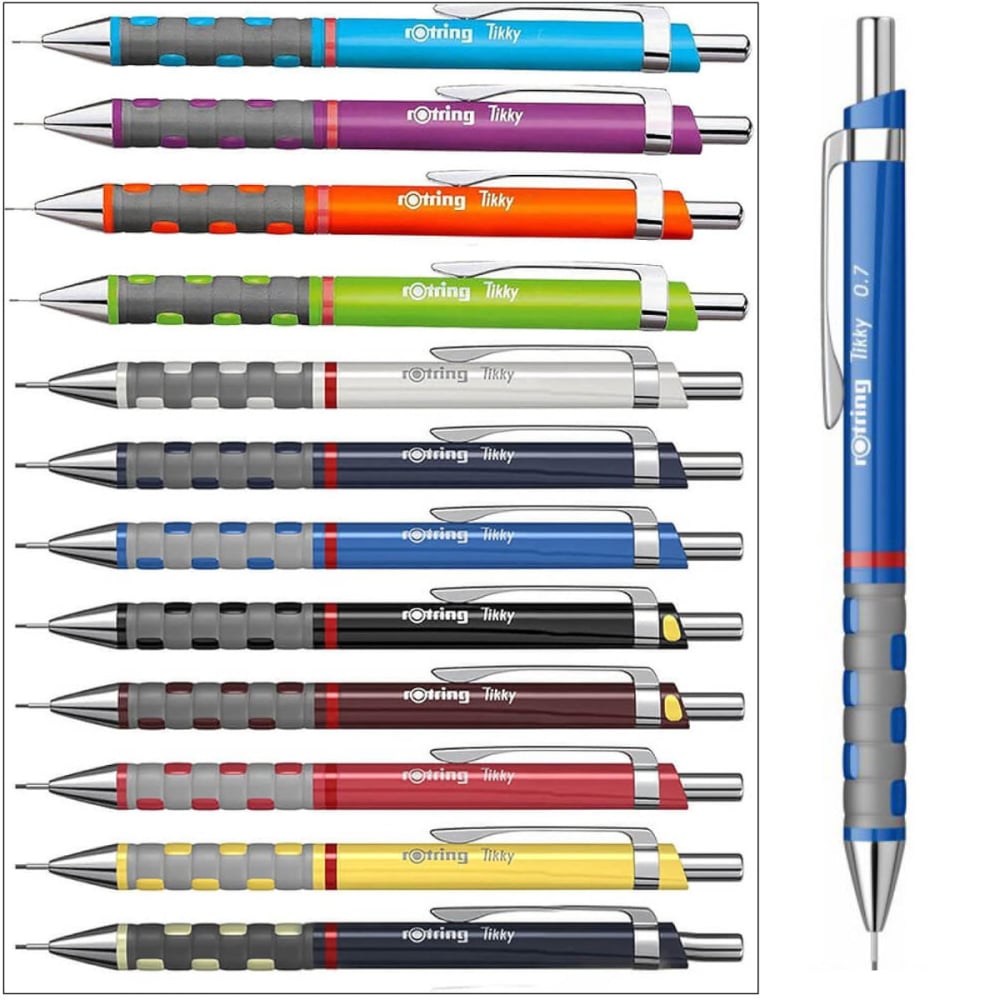 Creion Mecanic 0.7mm cu Mecanism Click si Grip Ergonomic pentru Desen Tehnic, Scris si Birou, Rotring Tikky 3 Albastru [5]