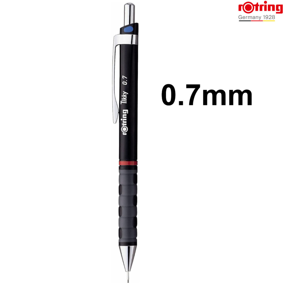 Creion Mecanic 0.7mm cu Mecanism Click si Grip Ergonomic pentru Scris, Desen Tehnic si Birou, Rotring Tikky 3 Negru [2]