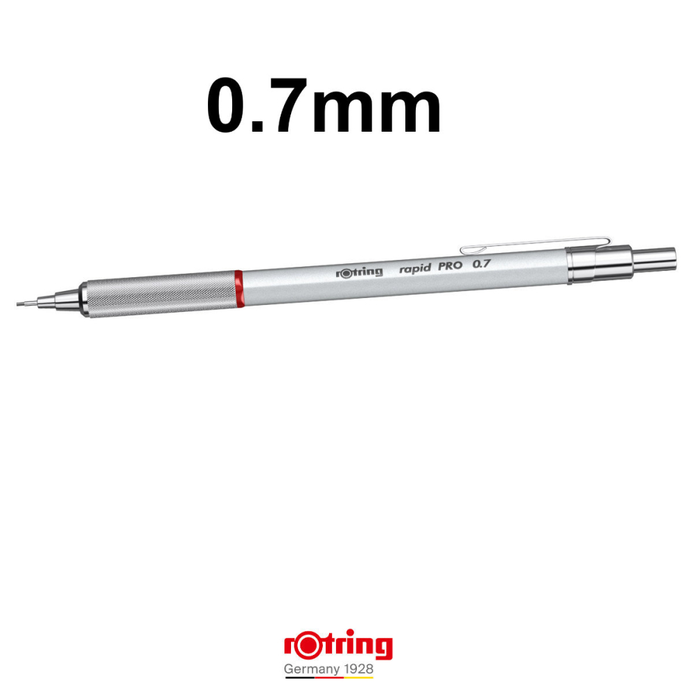 Creion Mecanic 0.7mm cu Sistem Reglabil Tarie Mina pentru Scris si Desen, cu Finisaj Argintiu si Grip Randalinat [2]