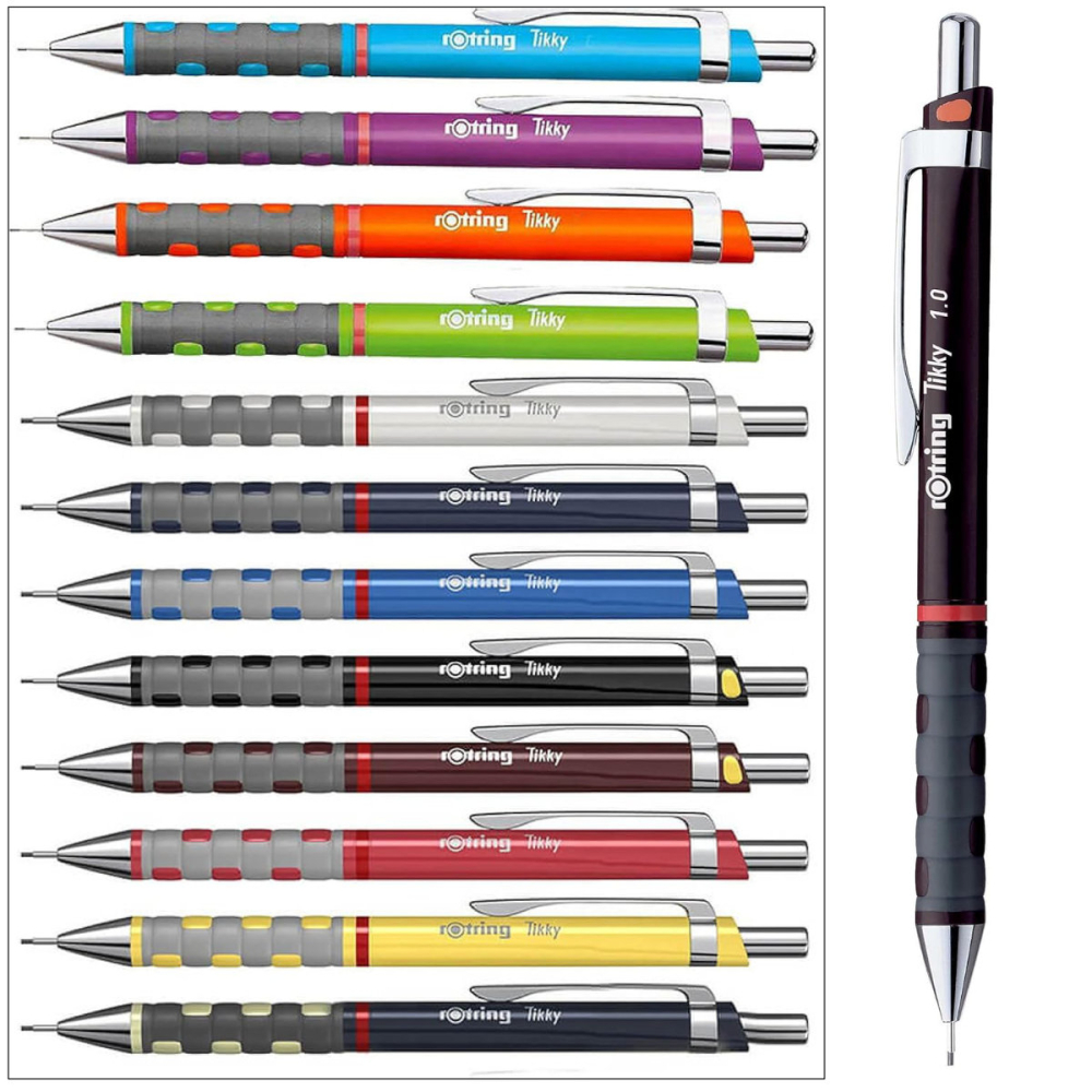 Creion Mecanic 0.9/1.0mm cu Grip din Cauciuc pentru Scris si Desen, cu Compatibilitate Duala Mina si Culoare Burgundi [5]