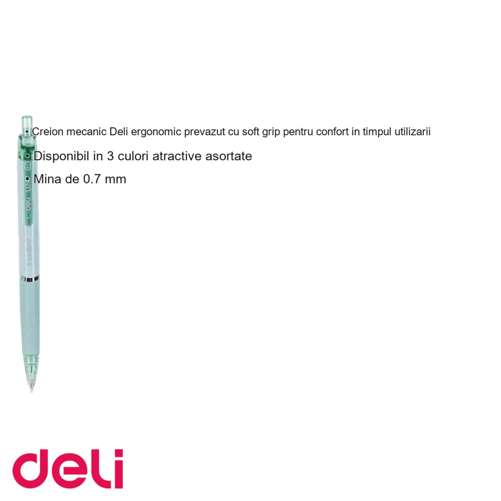 Creion mecanic Deli Linfini 0.7 mm, design macarons, ergonomic cu soft grip, pentru scris si desen [3]