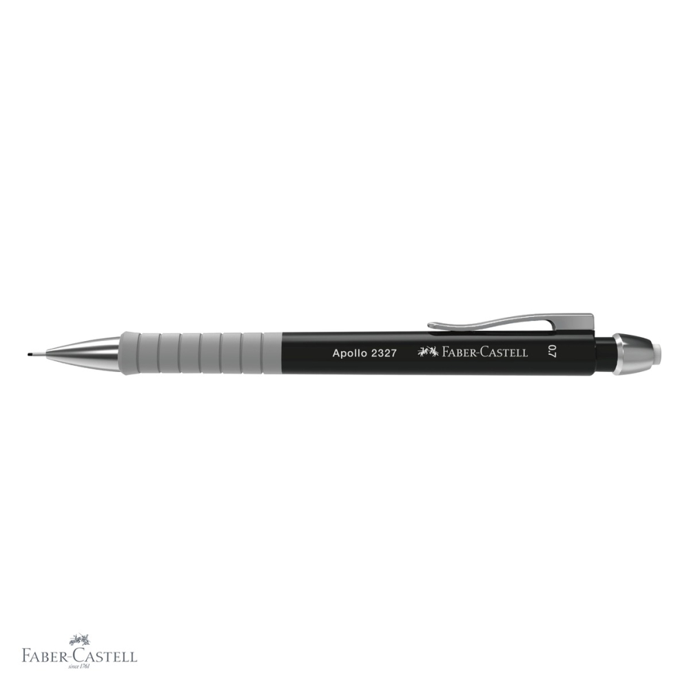 Creion mecanic Faber-Castell Apollo 0.7mm negru cu grip ergonomic triunghiular [4]