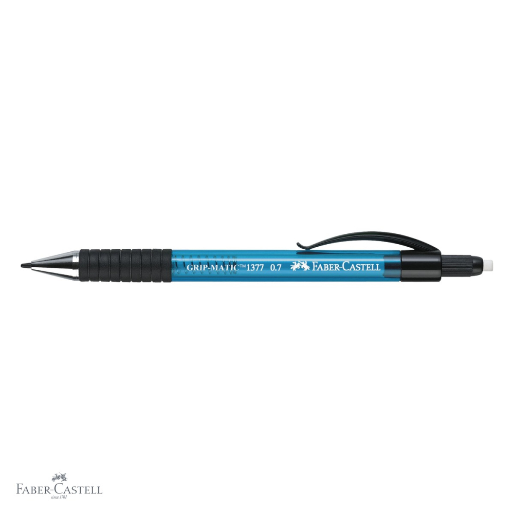 Creion mecanic Faber-Castell Grip-Matic 1377, 0.7mm, sistem inovativ impingere mina, albastru [4]