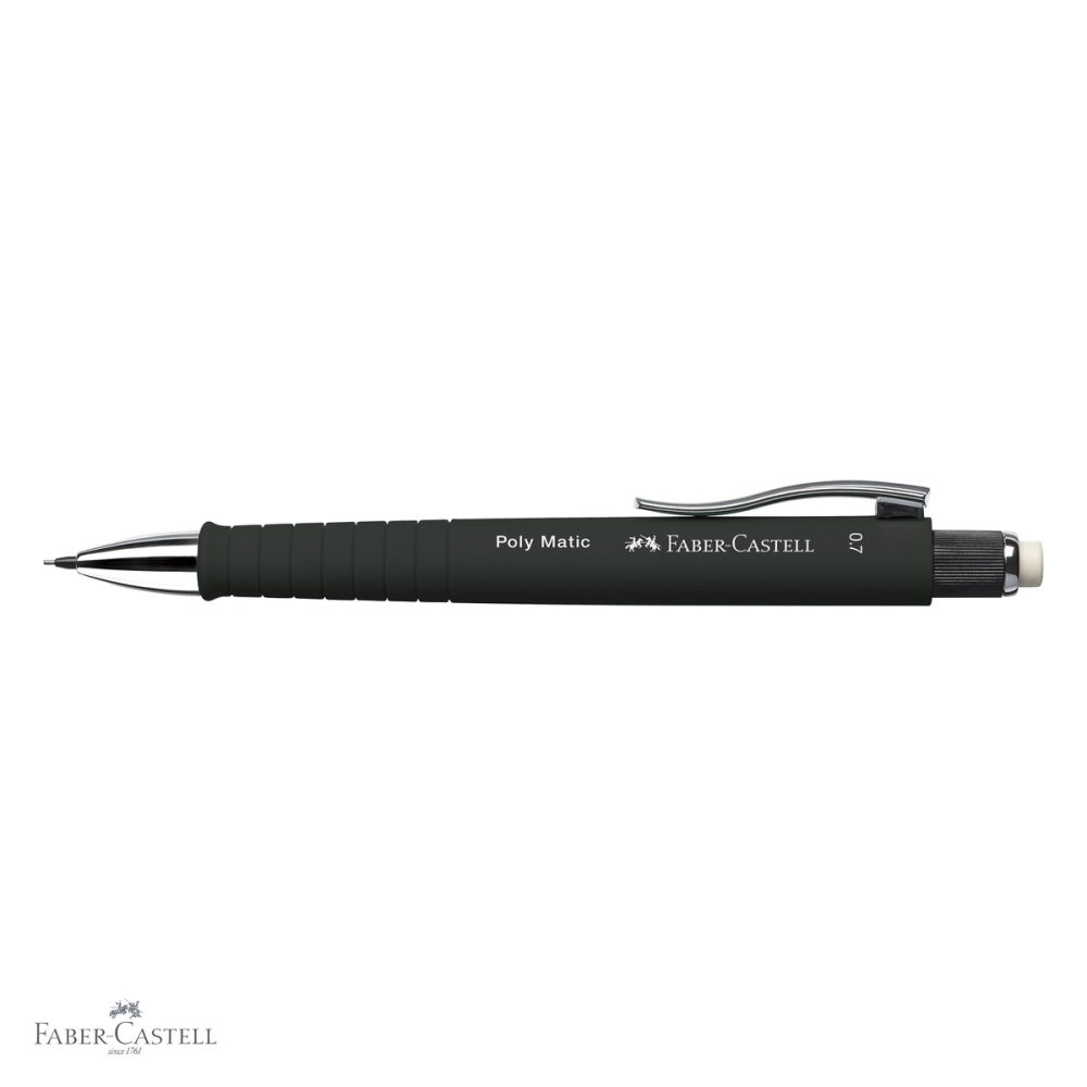 Creion mecanic Faber-Castell Poly Matic 0.7mm negru, grip ergonomic triunghiular [4]