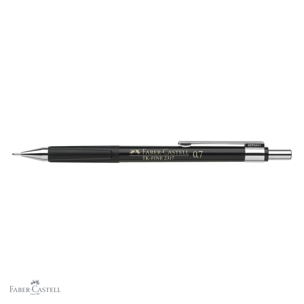 Creion mecanic Faber-Castell TK-Fine 2317 0.7mm negru, varf retractabil, pentru scris si desen tehnic [4]