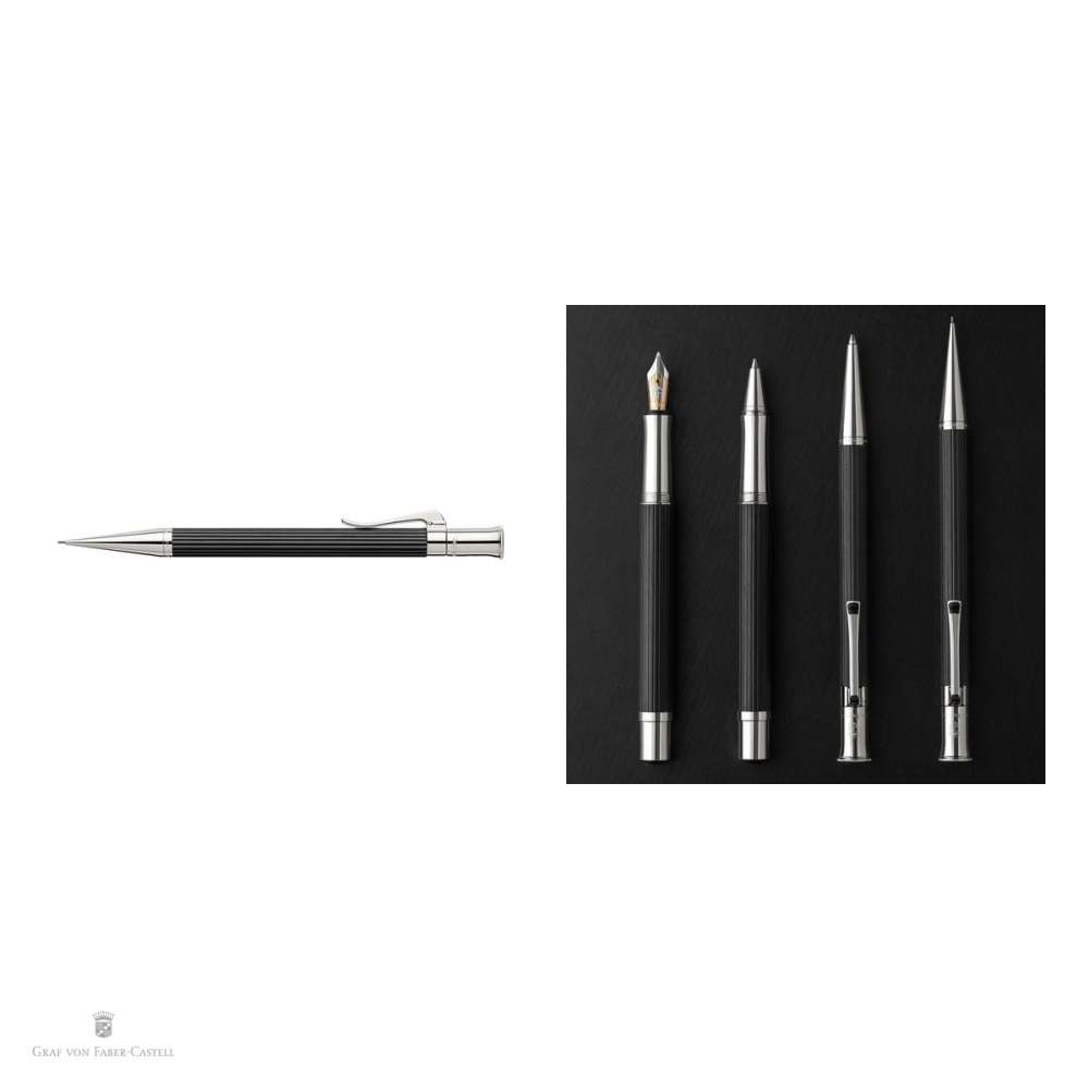 Creion mecanic rotativ Graf von Faber-Castell Classic Ebony, mina 0.7 mm B, corp din lemn de abanos [4]