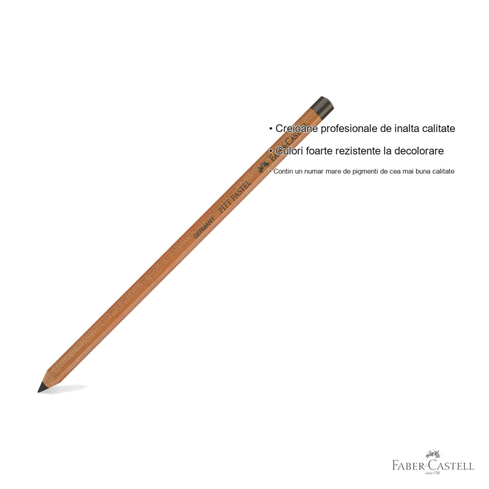 Creion pastel Faber-Castell Pitt, sepia inchis, mina groasa 4.3 mm, pentru detalii fine si linii artistice [3]