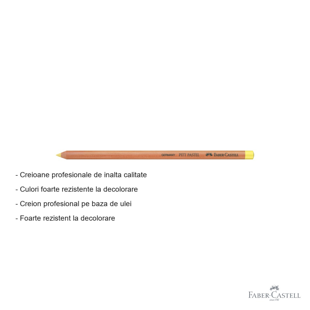 Creion pastel pe baza de ulei Faber-Castell Pitt Pastel Crem, pentru detalii fine si contururi profesionale [2]