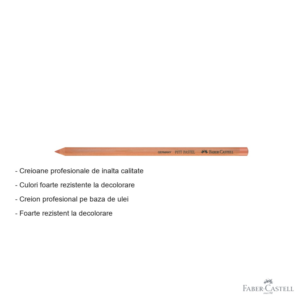 Creion pastel Pitt Faber-Castell, culoare scortisoara, pe baza de ulei, pentru detalii fine si contururi [2]